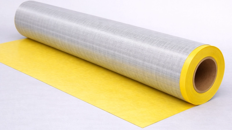 A7069 Silver (6 Thou) Self-Adhesive PTFE Coated Glass Fabric